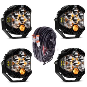 Baja Designs® 4x Clear LP6 Pro LED Driving/Combo Lights & Switch Harness