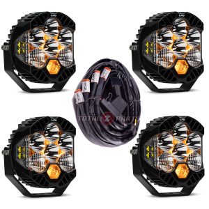 Baja Designs® 4x Clear LP6 Pro LED Driving/Combo Lights & Upfitter Harness Baja Designs® 4x Clear LP6 Pro LED Driving/Combo Lights & Upfitter Harness
