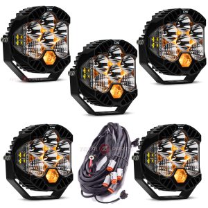 Baja Designs® 4x Clear LP6 Pro LED Driving/Combo Lights & Upfitter Harness