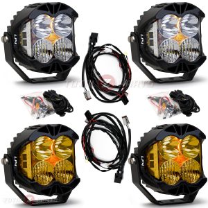 Baja Designs® 4x LP4 Pro 5" LED Driving/Combo Pod Lights (2 Amber, 2 Clear) & Wiring Harnesses
