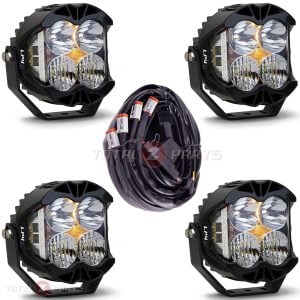 Baja Designs® 4x LP4 Pro 5" LED Clear Driving/Combo Light Pods & Upfitter Wiring Harness