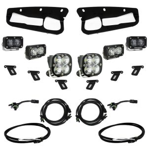 Baja Designs® S2 SAE Amber Pro Fog Lights Kit (21-25 Ford Bronco, Steel Bumper)