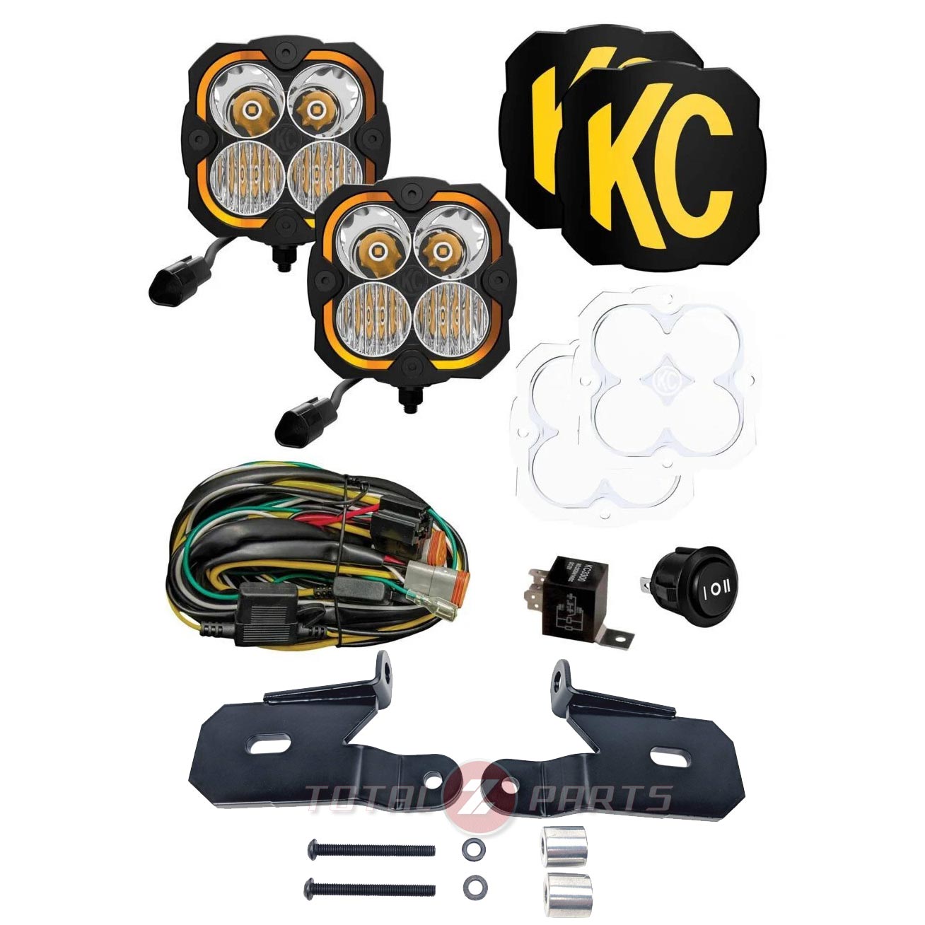 KC HiLiTES™ Flex Era® 4 LED Ditch Light Pods Kit for 18+ Jeep JL/JT