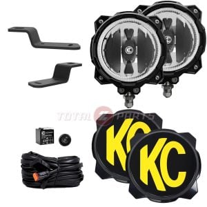 KC HiLiTES™ Gravity Pro6 Spot Beam LED Pillar Ditch Lights Pair Kit (21+ Ford Bronco)