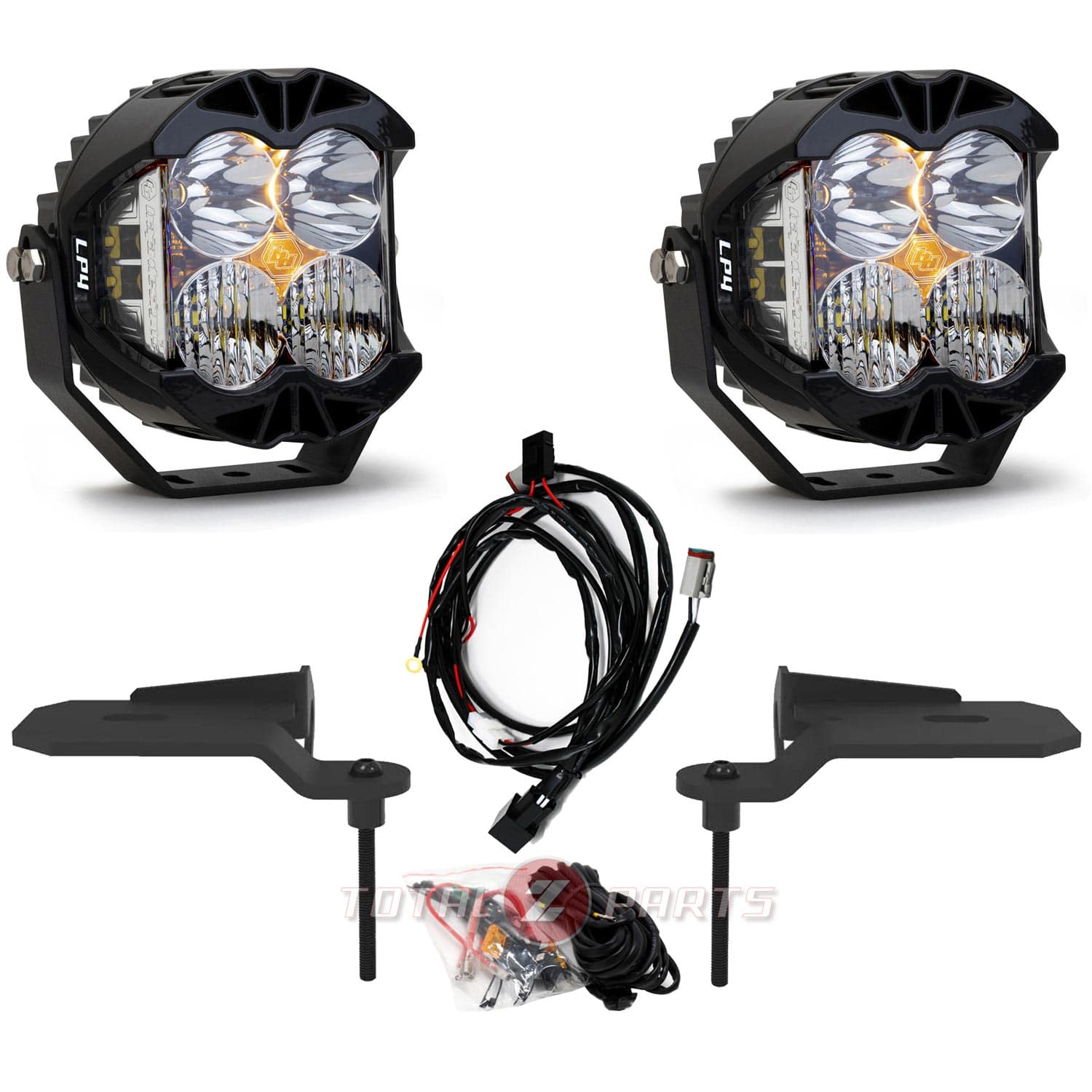 Baja Designs® LP4 Pro 5″ Clear LED Ditch Light Pods Brackets Kit for 20+ Jeep 392/Mojave
