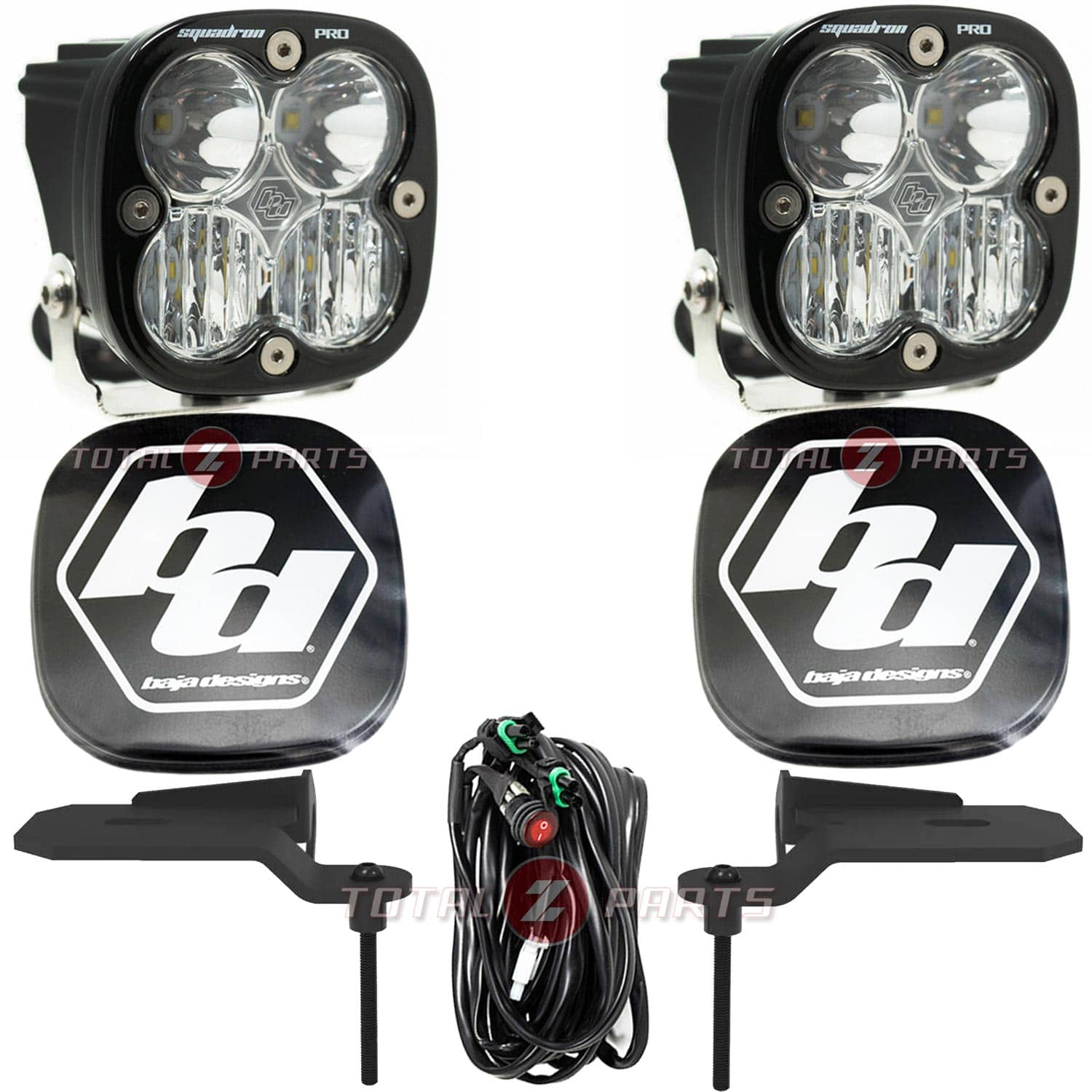 Baja Designs® Squadron Pro 3" Clear LED Ditch Light Pods Brackets Kit for 20+ Jeep 392/Mojave
