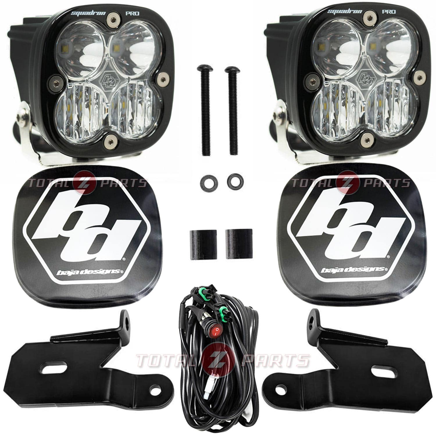 Baja Designs® Squadron Pro 3″ LED Ditch Light Pods Brackets Kit for 18+ Jeep JL/JT