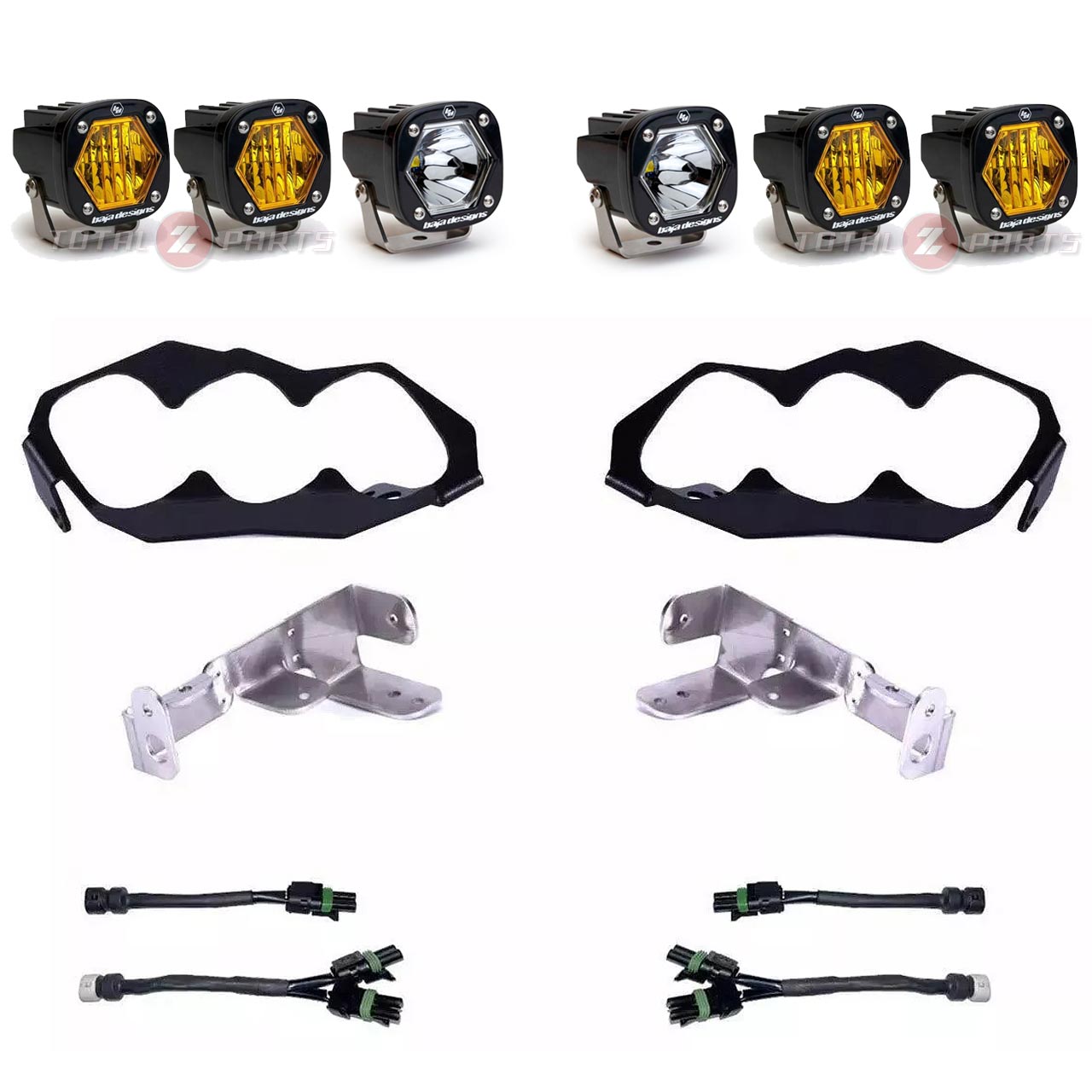 Baja Designs® S1 Triple LED Headlight Kit 4x Amber, 2x Clear (2024+ Can-Am Maverick R) Baja Designs® S1 Triple LED Headlight Kit 4x Amber, 2x Clear (2024+ Can-Am Maverick R)
