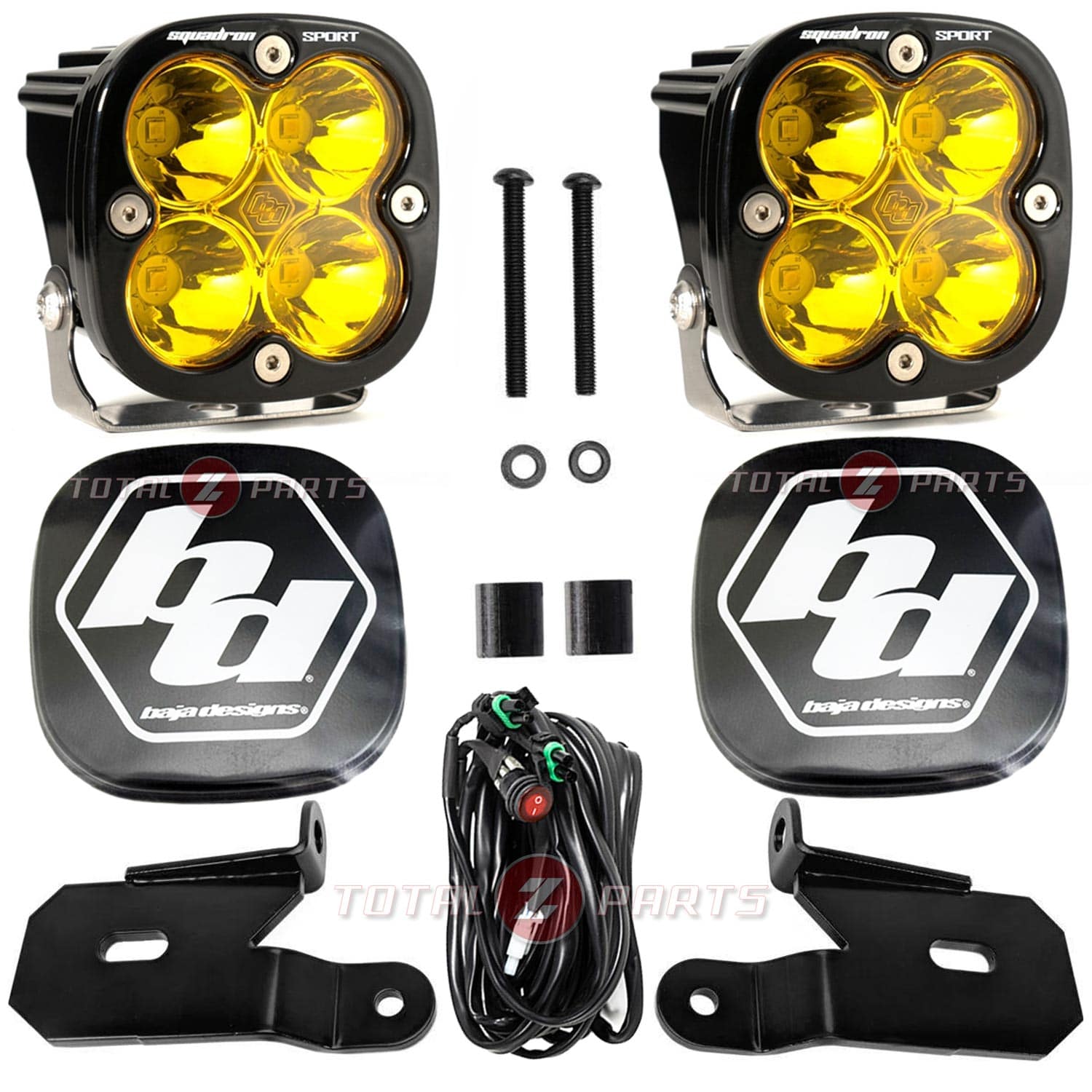 Baja Designs® Squadron Sport 3″ Amber Spot Ditch Light Kit for 18+ Jeep JL/JT