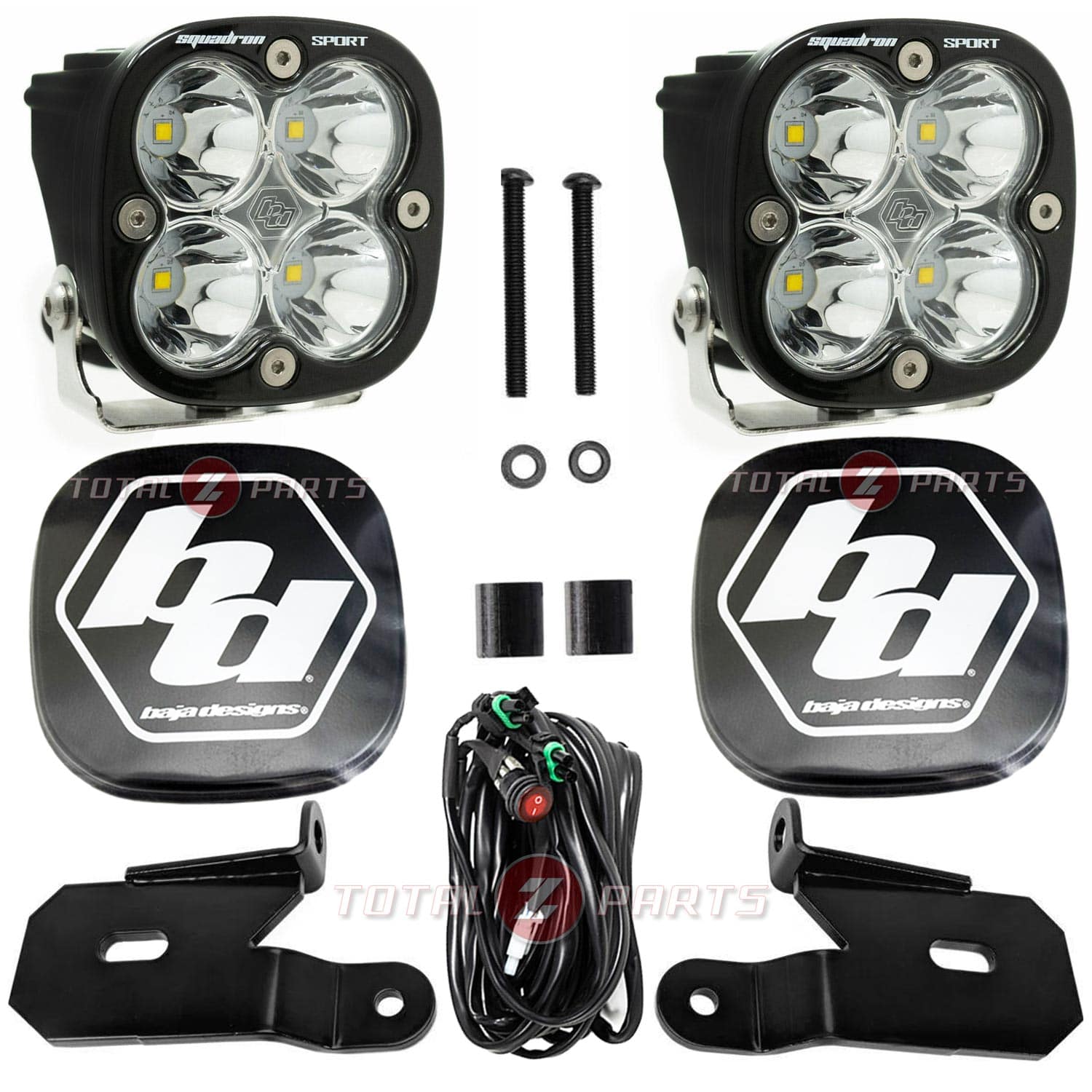 Baja Designs® Squadron Sport 3″ Clear Spot Ditch Light Kit for 18+ Jeep JL/JT