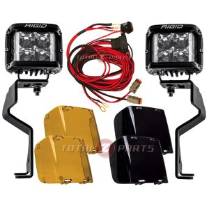 Rigid® D-SS Pro Side Shooter Spot LED Ditch Lights Kit w/Covers (21-UP Ford F150, Raptor)