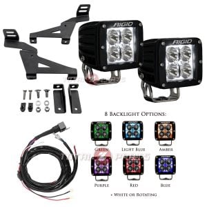 Rigid Industries® Radiance RGBW 3-inch LED A-Pillar Ditch Lights Kit (21-25 Ford F-150/Raptor)