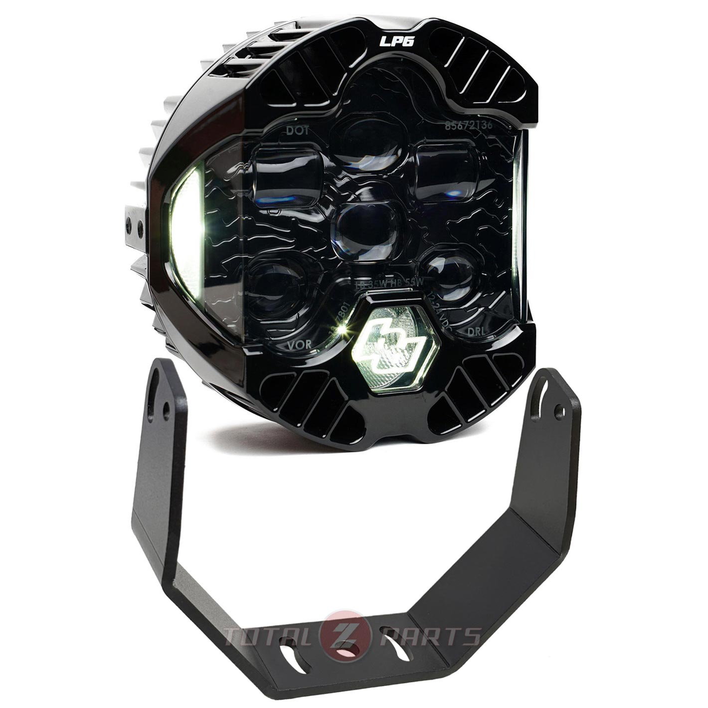 Baja Designs® DOT LP6 Clear 5000K (White DRL) Headlight Pod Universal & Bracket