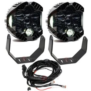 Baja Designs® DOT LP6 Clear (White DRL) Headlight Pods Pair w/Brackets & Wiring Harness