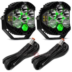 Baja Designs® 2x LP6 Pro LED Driving/Combo Lights (Green Backlight), Controller Wiring