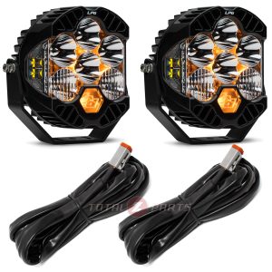 Baja Designs® LP6 Pro Pair LED Clear Driving/Combo Lights & Controller Module Wiring