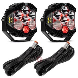 Baja Designs® 2x LP6 Pro LED Driving/Combo Lights (Red Backlight), Controller Wiring