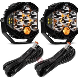 Baja Designs® LP6 Pro Pair LED Clear Spot Beam Lights & Controller Wiring