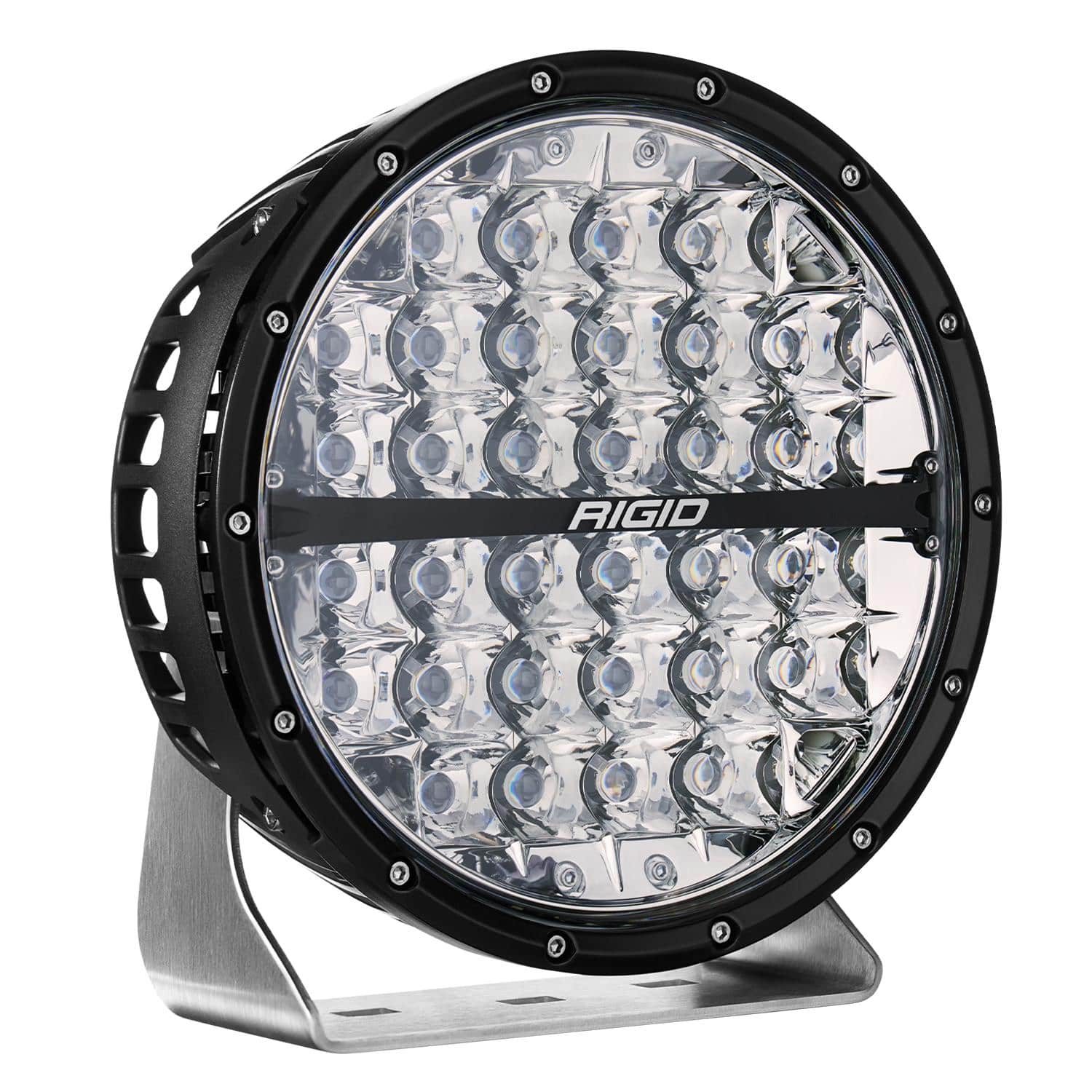 Rigid Industries® 360-Series Pro Spot Beam RGBW 9″ Round Light Pod w/Bracket