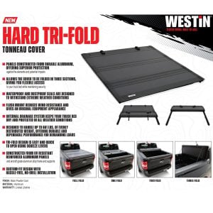 Westin® Hard Tri-Fold Aluminum Tonneau Cover fits 17-26 Ford F250 F350 6ft 10in