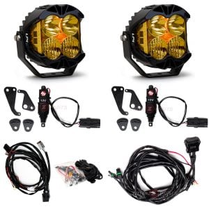 Baja Designs® LP4 Pro Amber Driving/Combo Lights Pair, Wiring, Reflex Actuators Kit