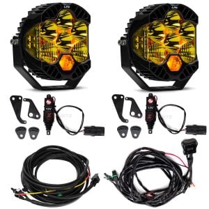 Baja Designs® LP6 Amber Driving/Combo Lights Pair, Toggle Harness, Actuators Kit