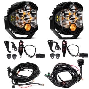 Baja Designs® LP6 Clear Driving/Combo Lights Pair w/Upfitter Harness, Actuators Kit