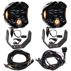 Baja Designs® DOT LP6 Clear (Amber DRL) Lights Pair w/Brackets, Toggle Harness, Actuators Kit