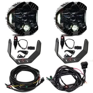 Baja Designs® DOT LP6 Clear (White DRL) Lights Pair w/Brackets, Toggle Harness, Actuators Kit