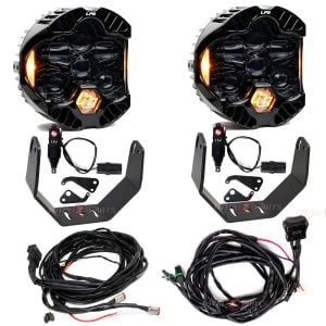 Baja Designs® DOT LP6 Clear (Amber DRL) Lights Pair w/Brackets, Wiring, Actuators Kit