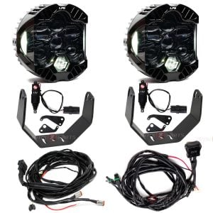 Baja Designs® DOT LP6 Clear (White DRL) Lights Pair w/Brackets, Wiring, Actuators Kit