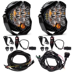 Baja Designs® LP9 Pro Clear Driving/Combo Lights Pair, Toggle Harness, Actuators Kit
