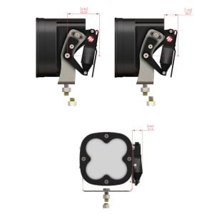 Baja Designs® XL80 Clear Driving/Combo LED Light Pods Pair & Reflex Actuators Kit