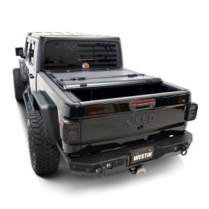 Westin® Hard Tri-Fold Aluminum Tonneau Cover fits 20-26 Jeep Gladiator JT Westin® Hard Tri-Fold Aluminum Tonneau Cover fits 20-26 Jeep Gladiator JT