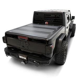 Westin® Hard Tri-Fold Aluminum Tonneau Cover fits 20-26 Jeep Gladiator JT Westin® Hard Tri-Fold Aluminum Tonneau Cover fits 20-26 Jeep Gladiator JT