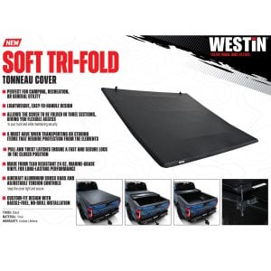 Westin® Vinyl Soft Tri-Fold Tonneau Cover fits 22-26 Ford F-150 Lightning 5.5ft Bed Westin® Vinyl Soft Tri-Fold Tonneau Cover fits 22-26 Ford F-150 Lightning 5.5ft Bed