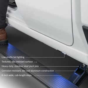 AMP Research® PowerStep™ Plug-N-Play Electric Running Boards Kit (14-19 Silverado/Sierra 1500/2500/3500 Gas)