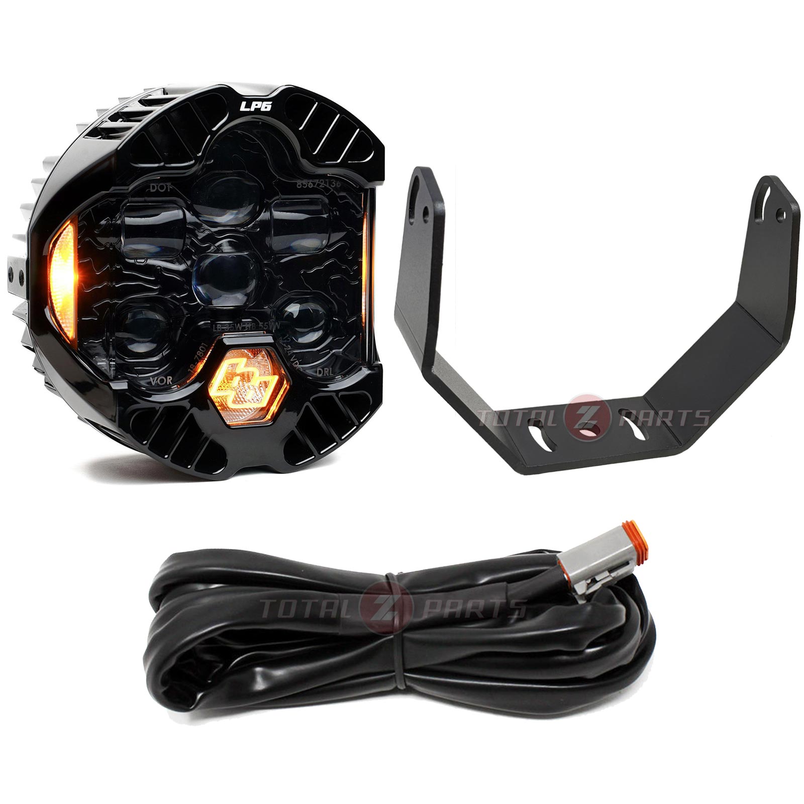Baja Designs® DOT LP6 Clear 5000K (Amber DRL) Headlight Pod Universal, Bracket, Controller Harness Baja Designs® DOT LP6 Clear 5000K (Amber DRL) Headlight Pod Universal, Bracket, Controller Harness