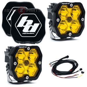 Baja Designs® Squadron 2.0 Sport LED Pair Amber Spot Lights, Wiring, Rock Guards Baja Designs® Squadron 2.0 Sport LED Pair Amber Spot Lights, Wiring, Rock Guards
