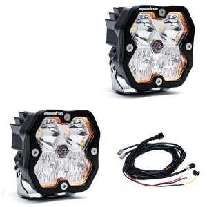 Baja Designs® Squadron 2.0 Sport LED Pair Clear Driving/Combo Lights & Wire Harness Baja Designs® Squadron 2.0 Sport LED Pair Clear Driving/Combo Lights & Wire Harness