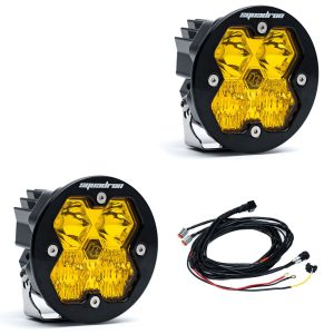 Baja Designs® Squadron-R 2.0 Sport LED Pair Amber Driving/Combo Lights & Wire Harness