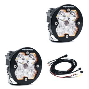 Baja Designs® Squadron-R 2.0 Sport LED Pair Clear Driving/Combo Lights & Wire Harness