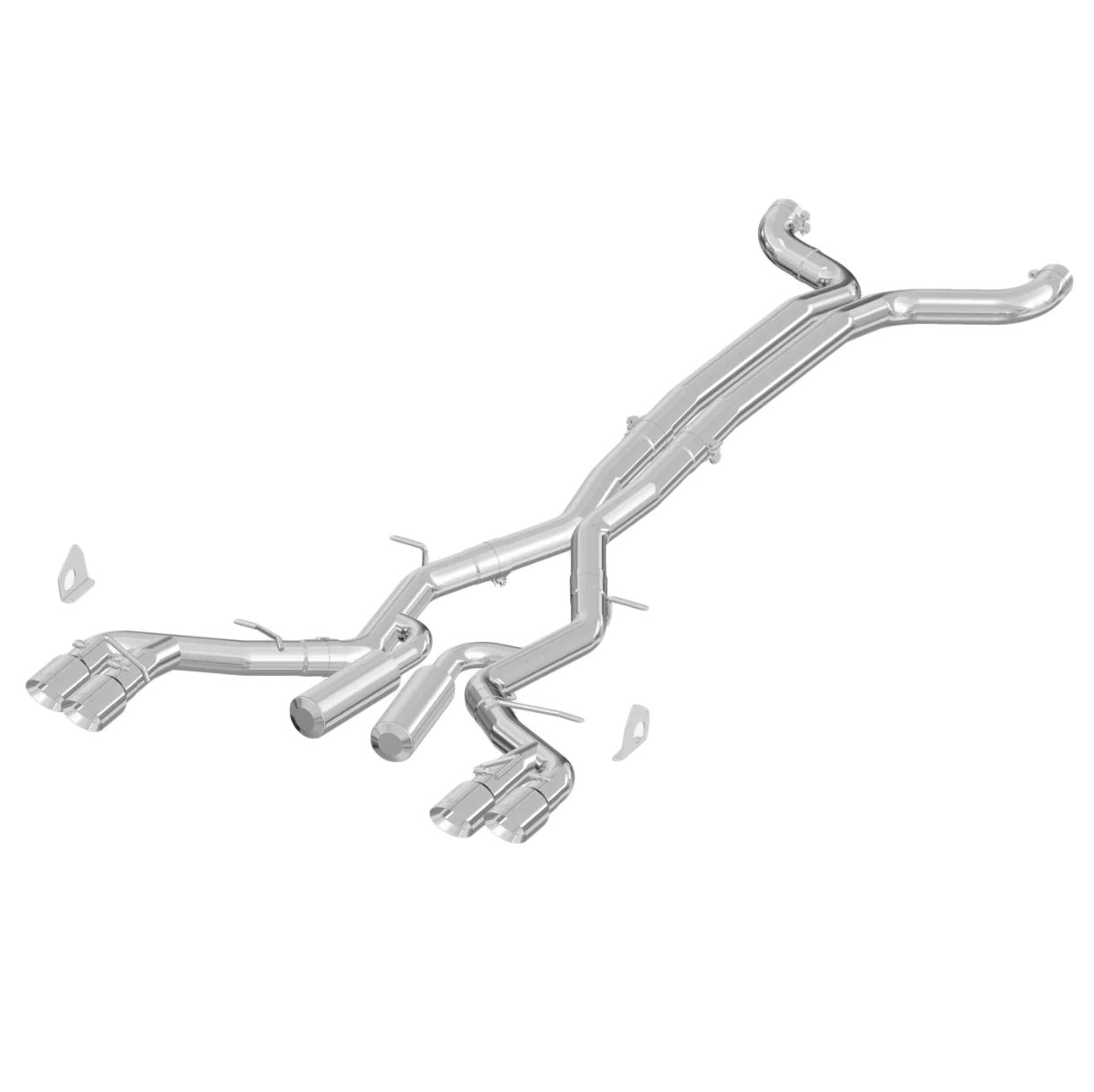 MBRP® Armor Plus Cat-Back Quad Rear Exit Exhaust Stainless T409 (16-24 Camaro 6.2L V8)
