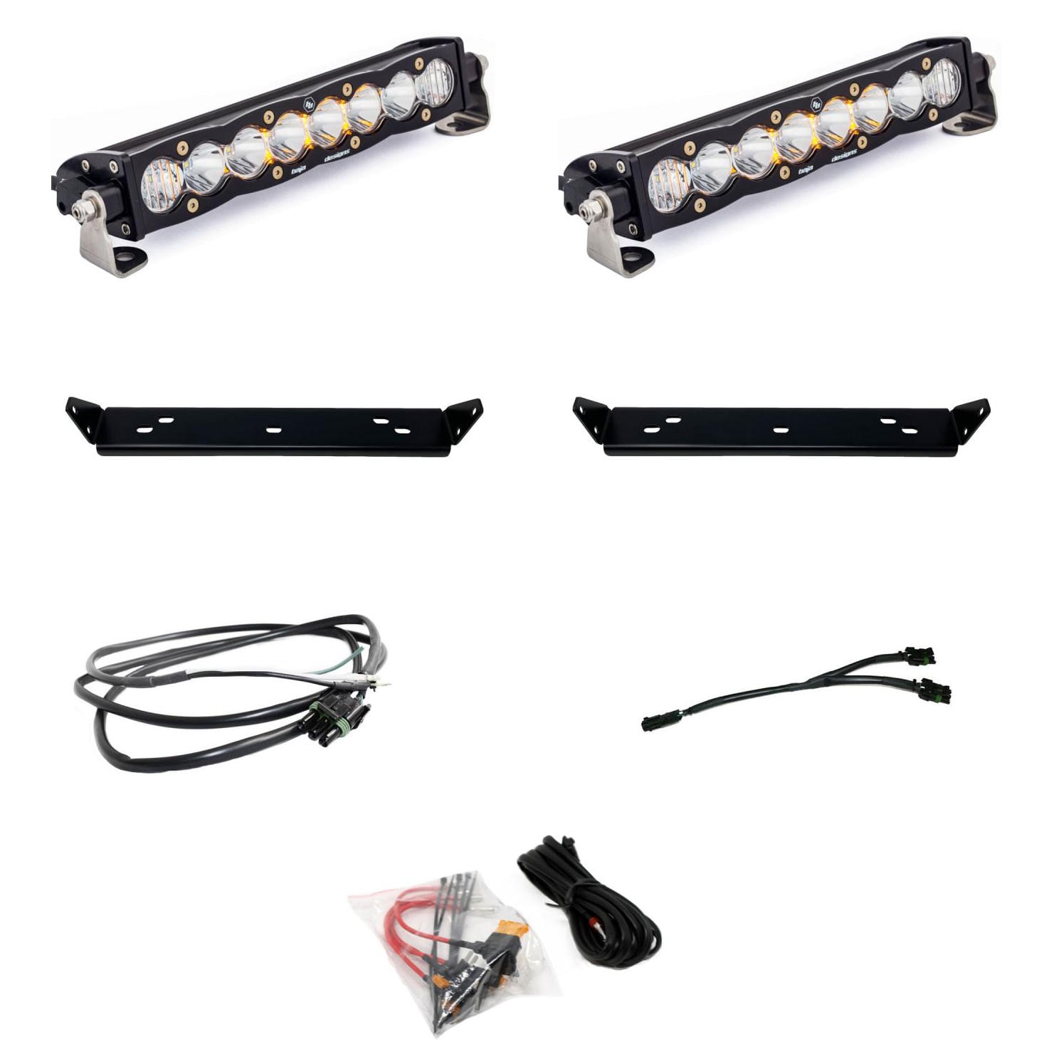 Baja Designs® S8 10-inch Dual Behind Grille Light Bar Kit (21-26 Ford F150 Raptor, 24-26 Raptor 37/R)