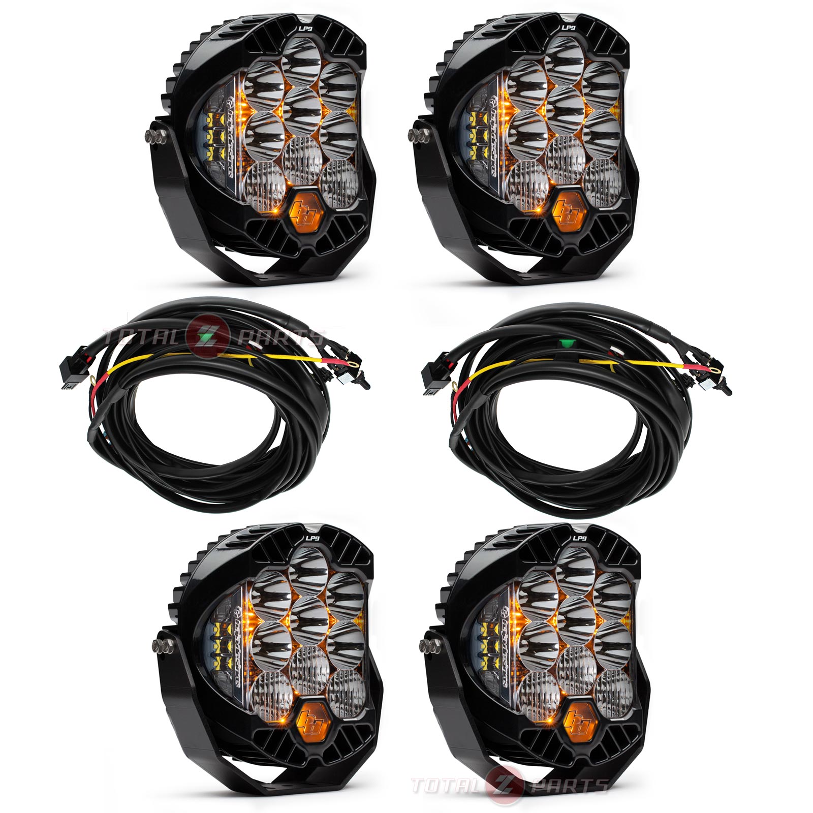 Baja Designs® 4 x LP9 Pro™ LED Clear Driving/Combo Lights w/ 2x Switch Harnesses Baja Designs® 4 x LP9 Pro™ LED Clear Driving/Combo Lights w/ 2x Switch Harnesses