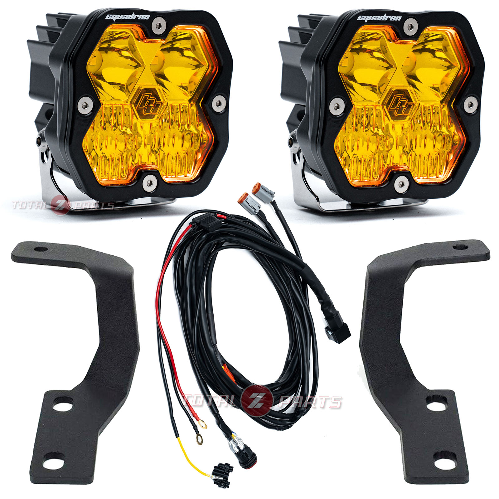 Baja Designs® Squadron 2.0 Sport Amber Driving/Combo LED Ditch Lights Kit for 10-24 4Runner