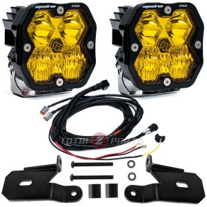 Baja Designs® Squadron 2.0 Pro Amber Driving/Combo Ditch Light Pods Kit for 18+ Jeep JL/JT