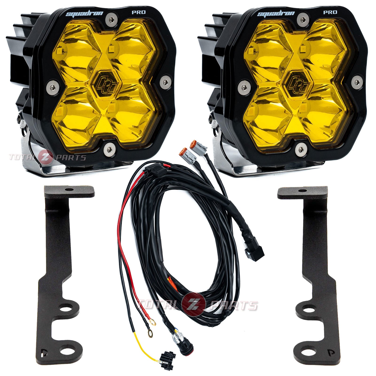 Baja Designs® Squadron 2.0 Pro Amber LED Ditch Lights (Spot Beam) Kit for 24-26 Tacoma