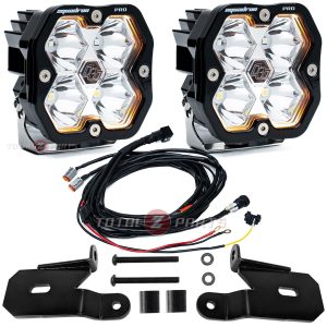Baja Designs® Squadron 2.0 Pro Spot Ditch Light Pods Brackets Kit for 18+ Jeep JL/JT