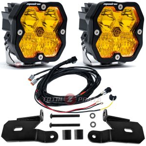 Baja Designs® Squadron 2.0 Sport Amber Ditch Light Pods Brackets Kit for 18+ Jeep JL/JT